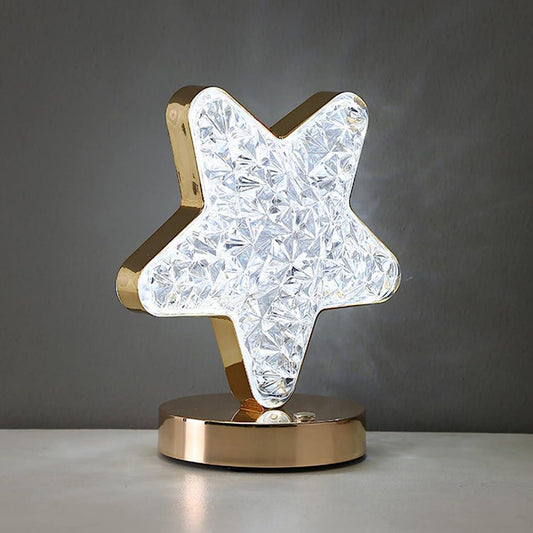 12571 Star Shape Crystal Diamond Lamp Cordless Luxury Lamp With Usb Rechargeable 3-way Dimmable Touch Control Decorative Nightstand Lamp For Bedroom Living Room Party Restaurant Decor (1 Pc ) Default Title - Anthro Bazaar