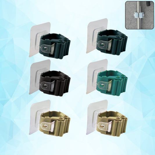 Self-adhesive Mop And Broom Holder Clips (6 Pc Set) Default Title - Anthro Bazaar