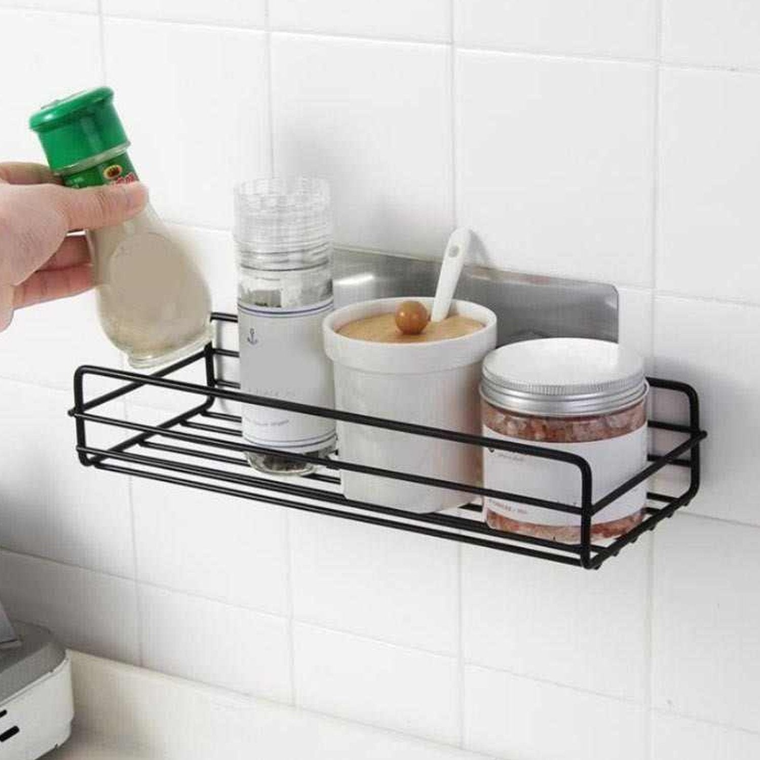 1764 Multipurpose Wall Mount Metal Bathroom Shelf And Rack For Home And Kitchen. Default Title - Anthro Bazaar
