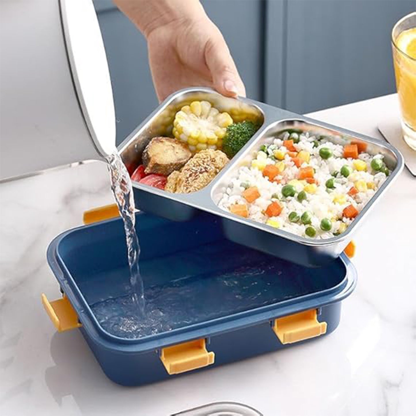 Stainless Steel Lunch Box With Spoon