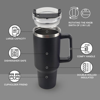 Premium 1200 ML Stainless Steel Travel Mug – Stay Hot, Stay Cool
