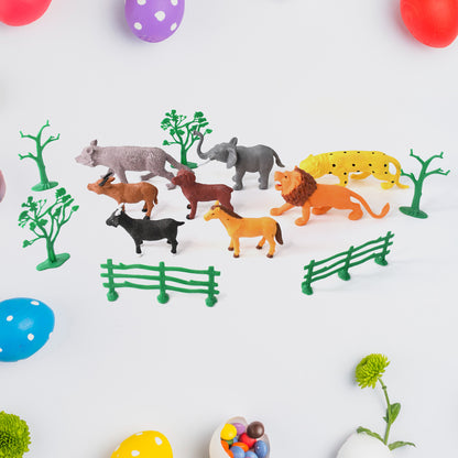 Animal Kingdom Plastic Toy Set For Kids (14 Pc) Default Title - Anthro Bazaar