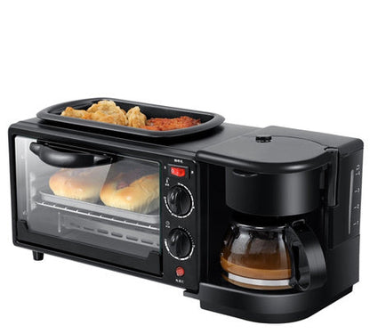 3 In 1 Breakfast Maker Portable Toaster Oven Grill Pan Coffee Maker Full Breakfast Ready At One Go Default Title - Anthro Bazaar