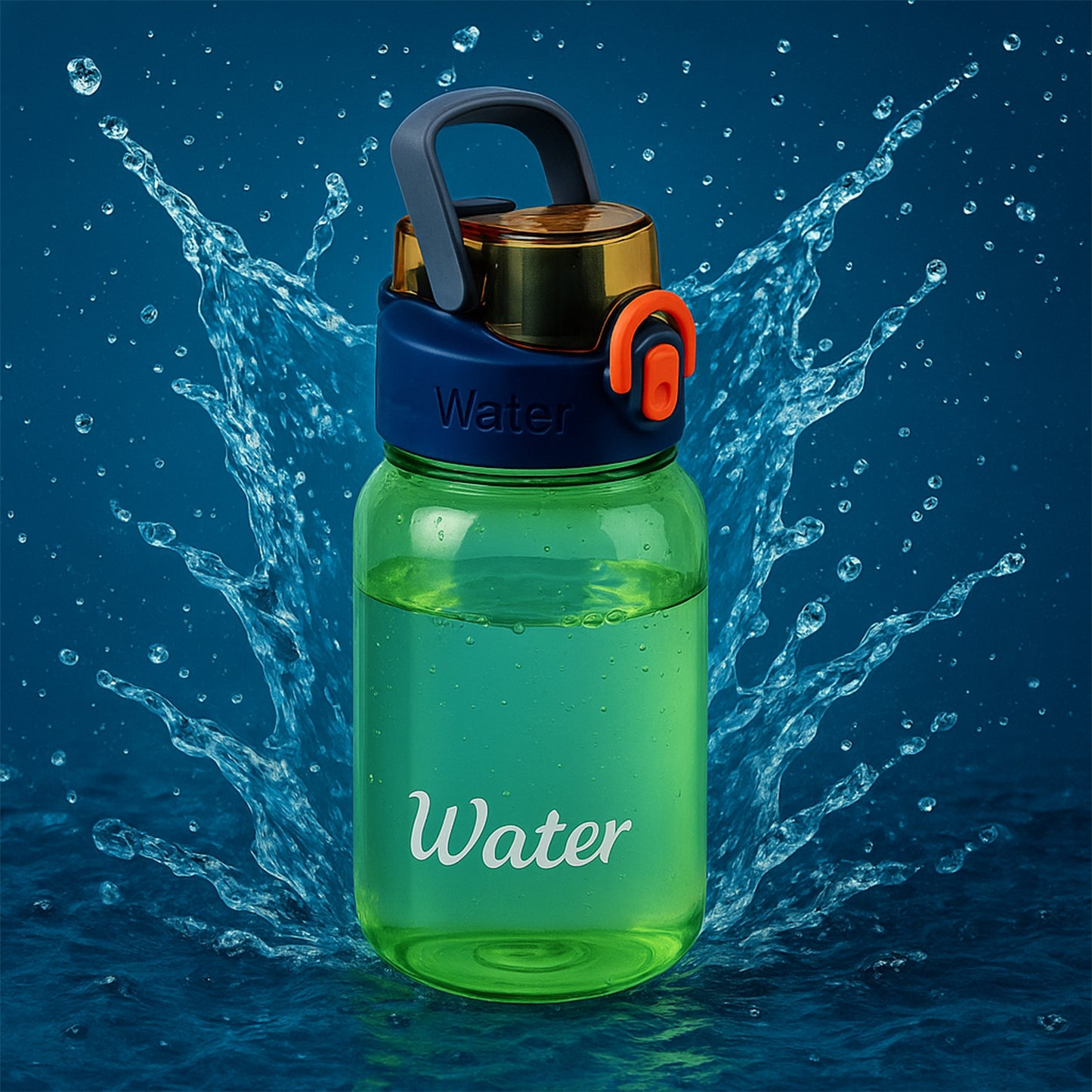 Green Leak-proof Portable Fruit Infuser Water Bottle Approx 600ml (1 Pc) Default Title - Anthro Bazaar