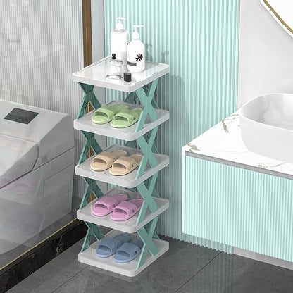 9065 5 Tier Shoes Stand Shoe Tower Rack Suit For Small Spaces Closet Small Entryway Easy Assembly And Stable In Structure Corner Storage Cabinet For Saving Space Default Title - Anthro Bazaar