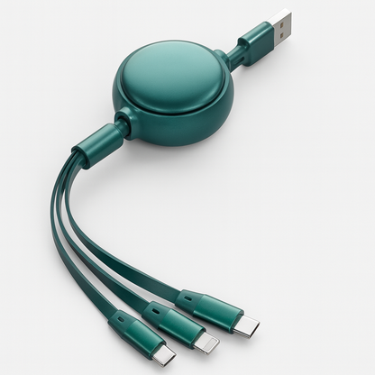 UniFlex™ 3-in-1 Retractable USB Cable Default Title - Anthro Bazaar