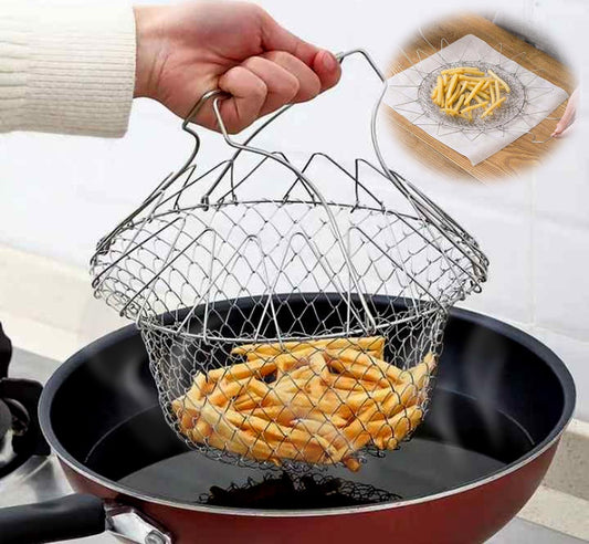 Stainless Steel Foldable Strainer - Chef Basket