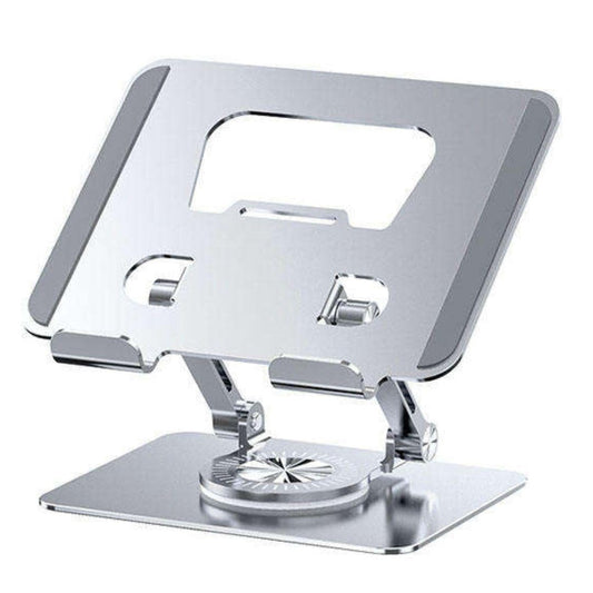 Adjustable Aluminum Alloy Tablet Stand - Portable 360 Rotating Ergonomic Support