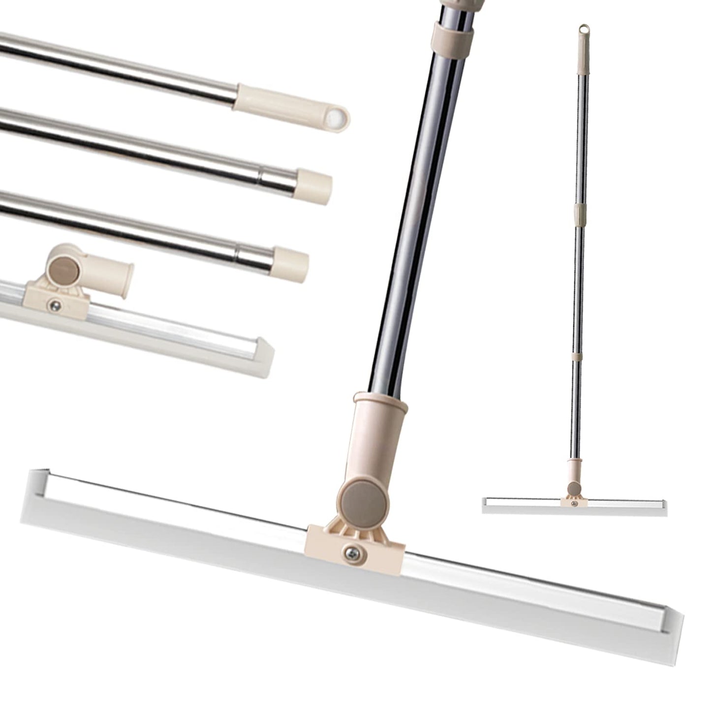 Floor Squeegee Silicone - Telescopic Handle