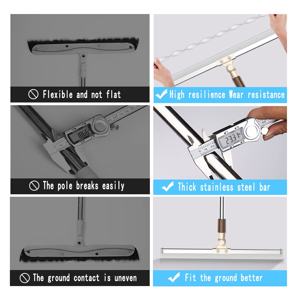 Floor Squeegee Silicone - Telescopic Handle