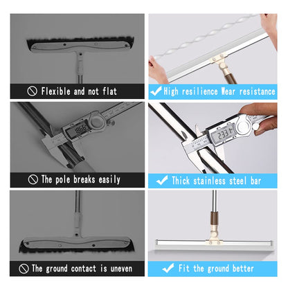 Floor Squeegee Silicone - Telescopic Handle