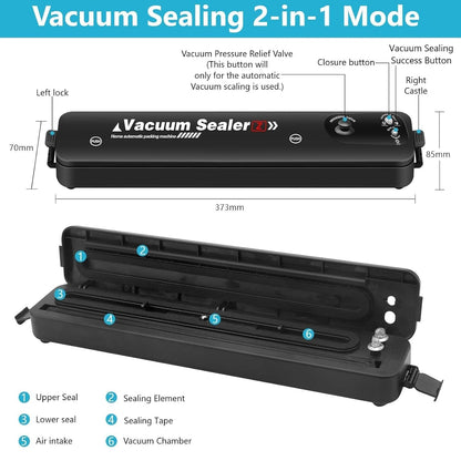 Vacuum Sealer Machine – Keep Food Fresh Longer (10 Pcs Bag Included)