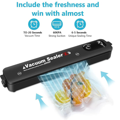 Vacuum Sealer Machine – Keep Food Fresh Longer (10 Pcs Bag Included)