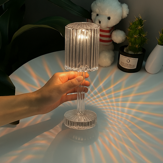 LumiCrystal™ Touch Control Table Lamp – 5 Colors & 3 Brightness Mode