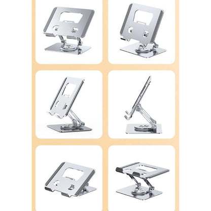 Adjustable Aluminum Alloy Tablet Stand - Portable 360 Rotating Ergonomic Support