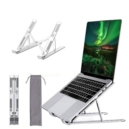 Portable Laptop Stand - Adjustable Metal Riser for Desk Compatible with All Laptops Phones and Tablets