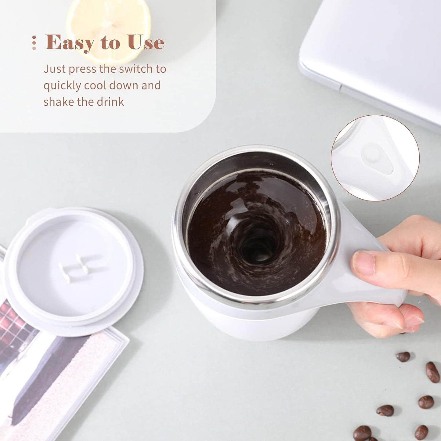 Magnetic Stirring Coffee Cup Default Title - Anthro Bazaar