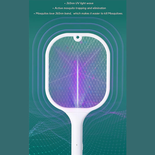 1747 Mosquito Killer Racket Rechargeable Automatic Electric Fly Swatter Mosquito Zapper Racket With Uv Light Lamp Mosquito Swatter With Usb Charging Base Electric Insect Killer Racket Machine Bat Default Title - Anthro Bazaar