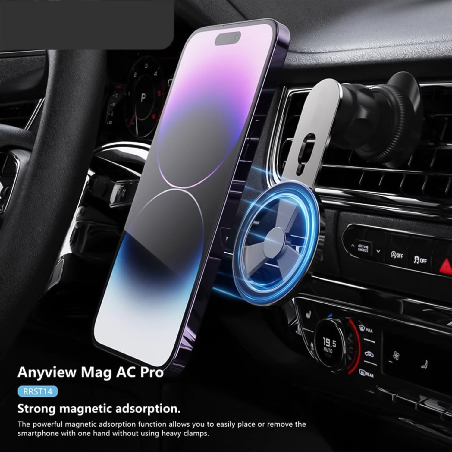 360 Rotatable Foldable Air Vent Magnetic Phone Holder (1 Pc) Default Title - Anthro Bazaar