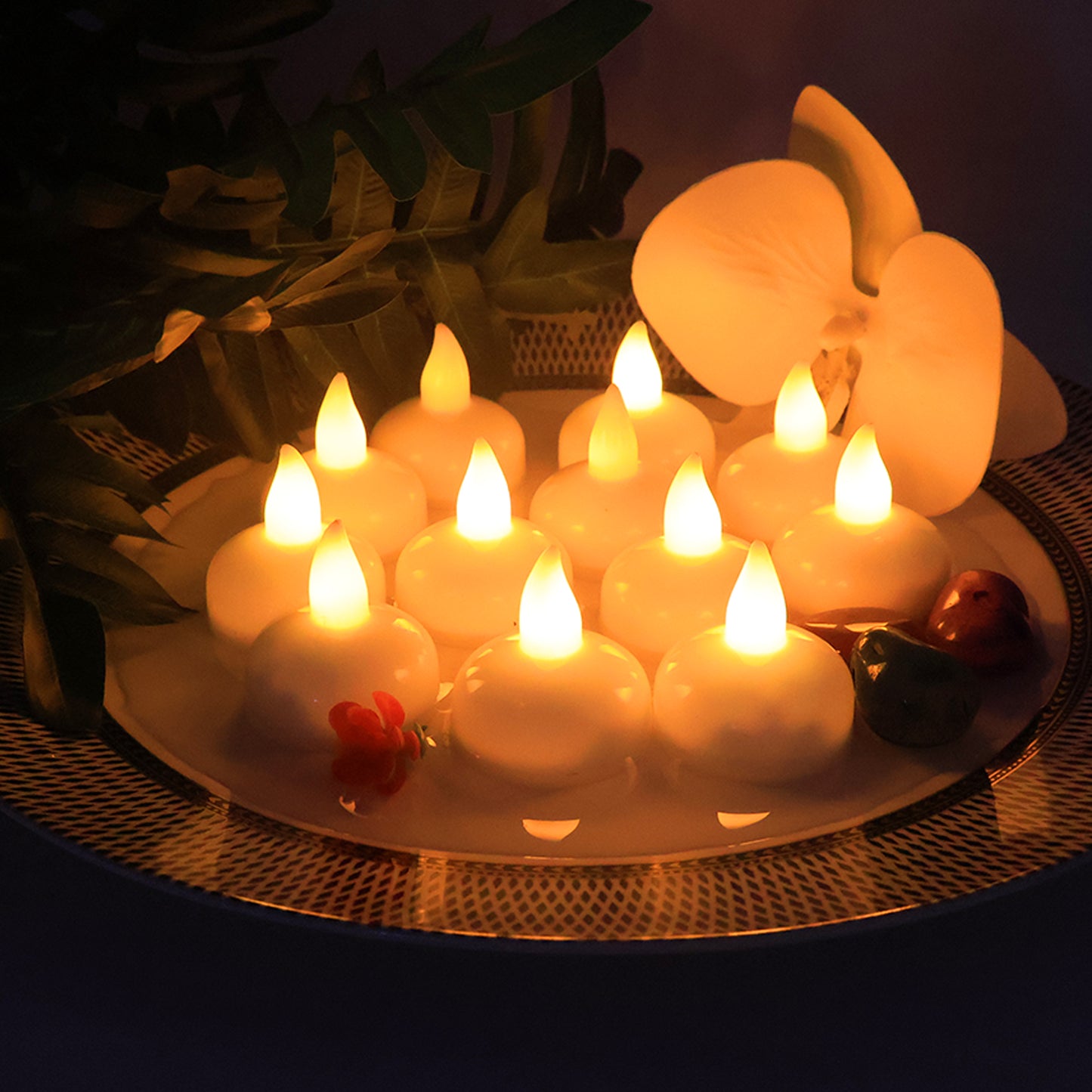Led Floating Smokeless Candles (12 Pc)
