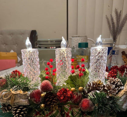 RoseGlow™ Crystal LED Candle | Glitter Swirl Romantic Light (1 Pc)