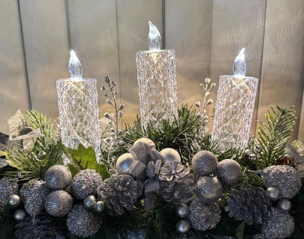 RoseGlow™ Crystal LED Candle | Glitter Swirl Romantic Light (1 Pc)