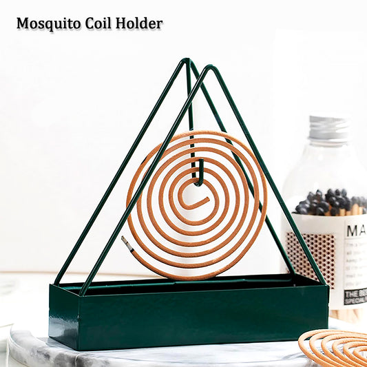 Stylish Iron Mosquito Coil Holder – Triangular Hanging Design