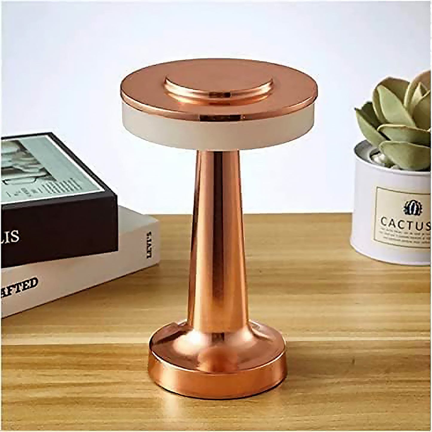 Decorative Desk Lamp - Portable Metal Led Table Lamp [Brass texture]