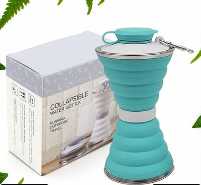 Silicone Traveling Water Bottle BPA Free - Leak Proof Lightweight Collapsible