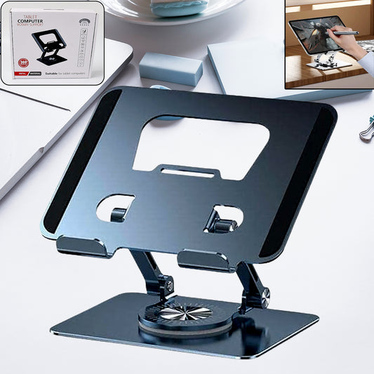 Aluminum Alloy 360rotating Bracket Adjustable Laptop Stand Portable Foldable Ergonomic Laptop Support Default Title - Anthro Bazaar