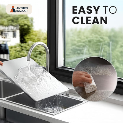 Premium 304-Stainless Steel Anti-Bacterial Chopping Board [41 x 31 cms, 1.5 mm Thickness]