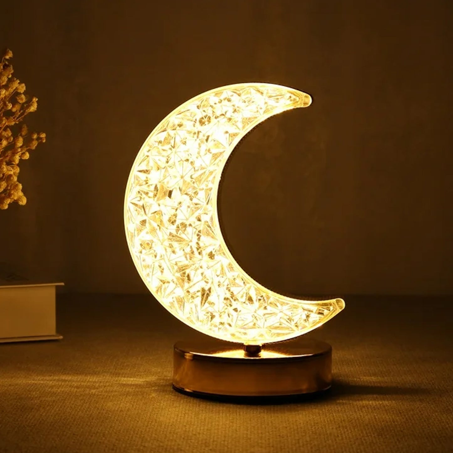 Crystal Moon Touch Lamp – Elegance Meets Modern Lighting