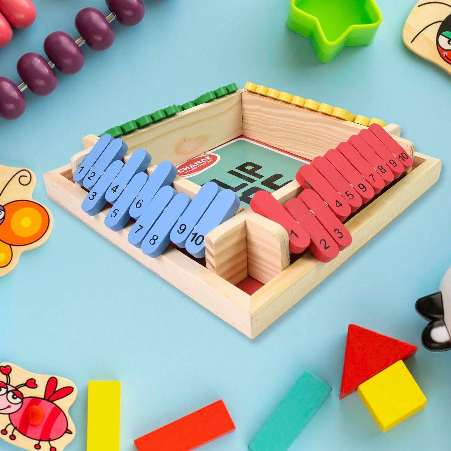 Shut The Box Dice Game Classic Flip Me Multiplayer Game (1 Set) Default Title - Anthro Bazaar