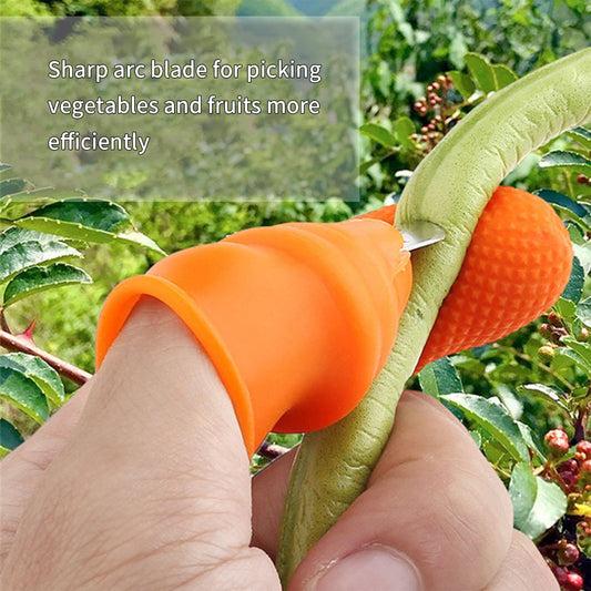 2662v 1 Pair V Thumb Cutter With Box Used In All Kinds Of Household And Official Kitchen Purposes For Peeling And Cutting Of Various Types Of Vegetables And Fruits Etc. Default Title - Anthro Bazaar