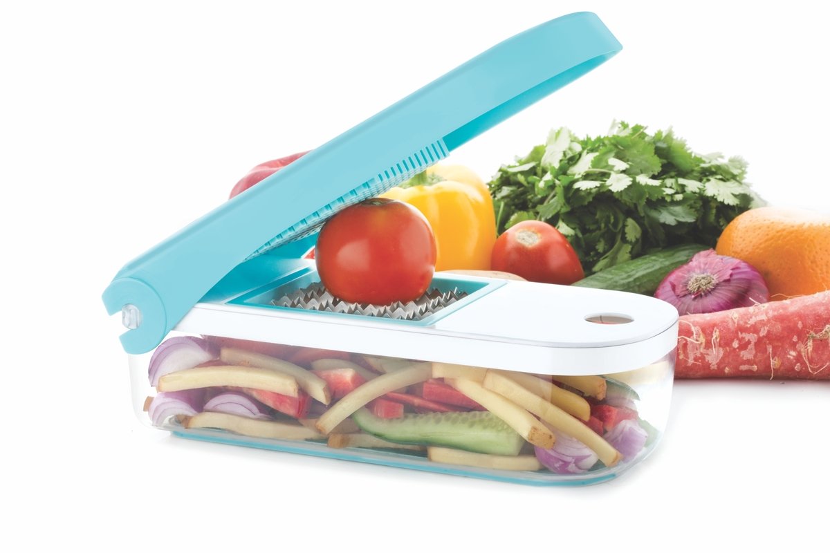Ganesh 7 In 1 Plastic Vegetable Dicer Blue