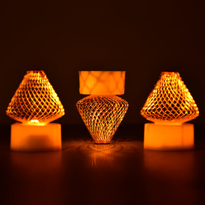 6551 12pcs Flameless And Smokeless Decorative Candles Acrylic Led Tea Light Candle For Gifting House Light For Balcony Room Birthday Christmas Festival Events Decor Candles (12 Pieces) Default Title - Anthro Bazaar