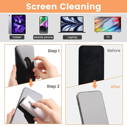 Portable Gadget Cleaning Brush Set with Spray Bottle & Keycap Puller [7-in-1 ]