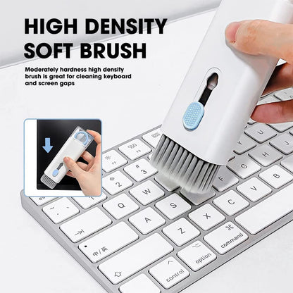 Portable Gadget Cleaning Brush Set with Spray Bottle & Keycap Puller [7-in-1 ]