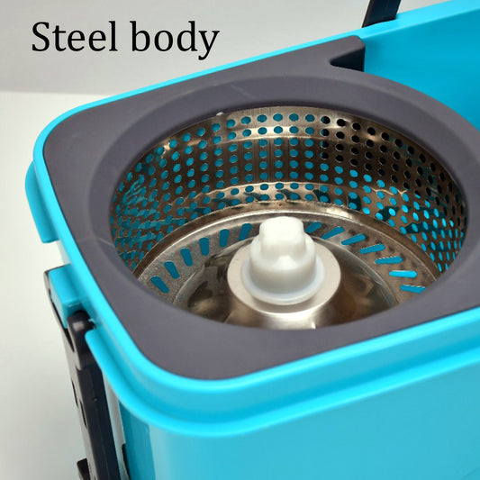 4027 Quick Spin Mop Plastic Spin Bucket Floor Cleaning Easy Wheels Big Bucket Floor Cleaning Mop With Bucket Default Title - Anthro Bazaar