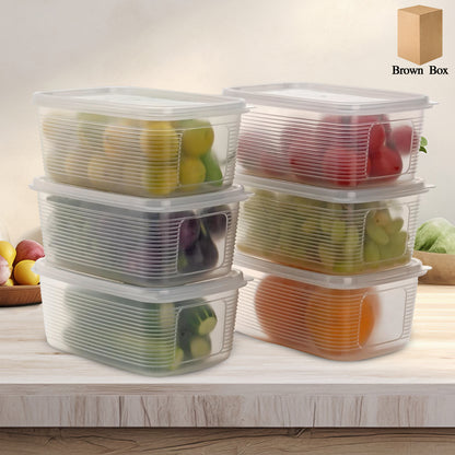 6 Pcs Multipurpose Plastic Food Storage Container Set Default Title - Anthro Bazaar