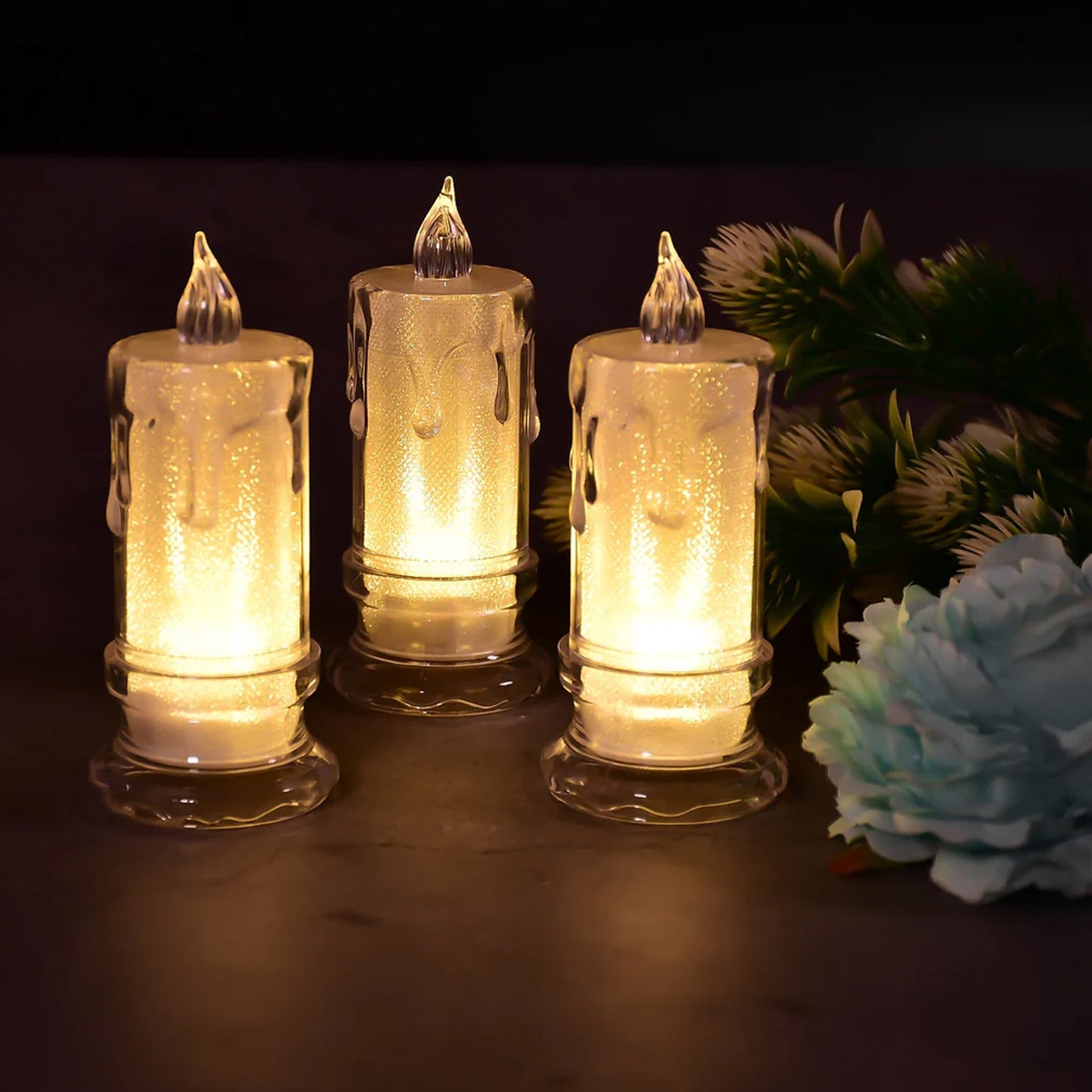 Acrylic LED Flameless Candle (1 Pc)