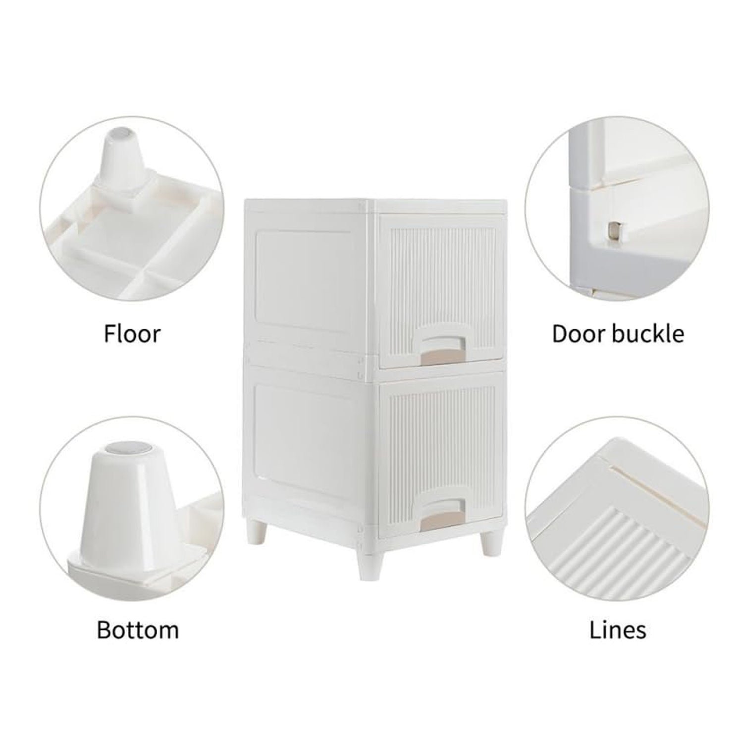 Multipurpose Storage Cabinet Storage Solutions Plastic Drawers Multi Layer Wardrobe Storage Drawers Foldable Multipurpose Drawer Units For Kitchen Bathroom Bedroom Cloth (2 Layer) Default Title - Anthro Bazaar