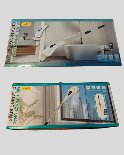Cordless Rechargeable Power Scrubber with 8 Brush Heads & Adjustable Extension Handle