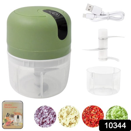 Portable 250ML Food Processor for Garlic, Ginger, Onion, Meat &amp; Vegetables (3-Blade Stainless Steel)