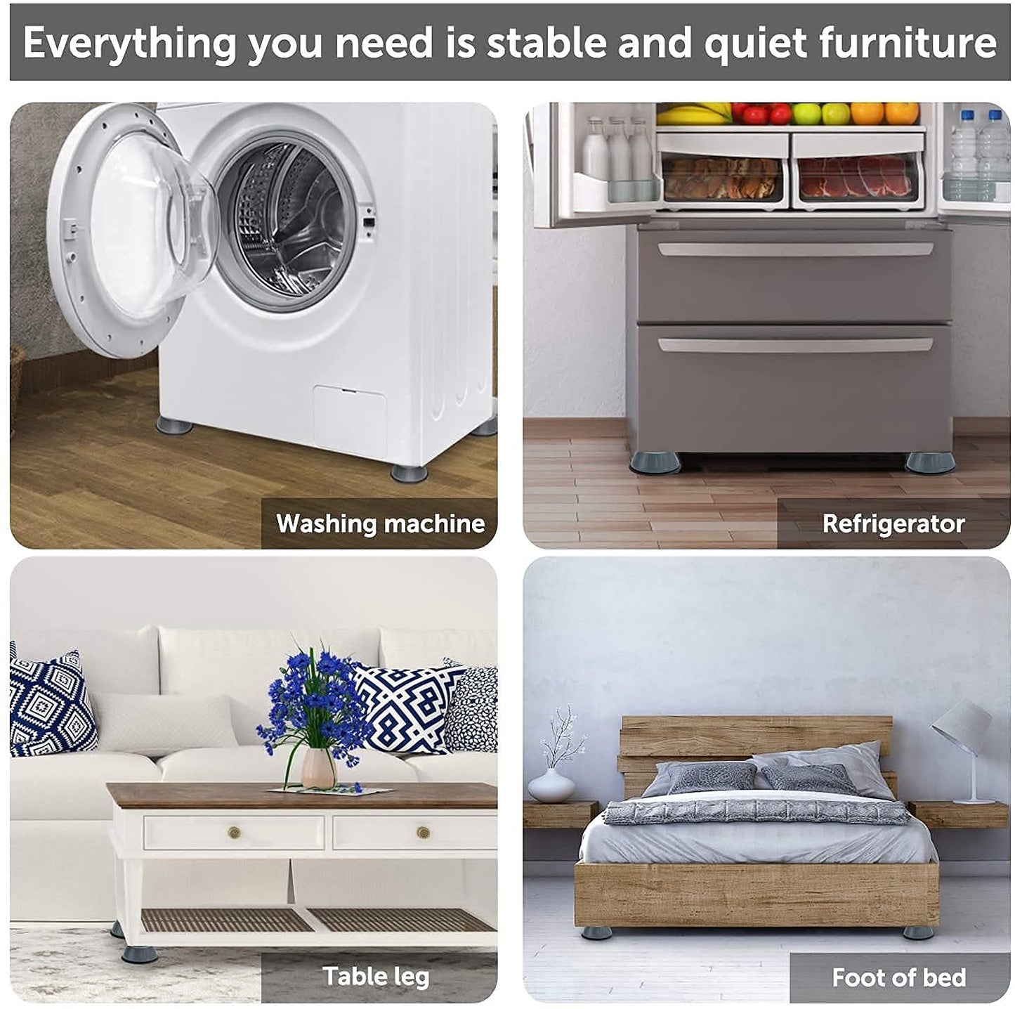 Anti Vibration Pads With Suction Cup Feet