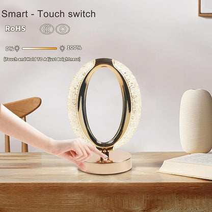 6878 Touch Control Crystal Table Desk Lamp 3-way Dimmable Light Usb Rechargeable Crystal Diamond Table Lamp Exquisite Night Stand Light Lamp Beside Lamp For Bedroom Living Room Decorative Desk Lamp Default Title - Anthro Bazaar