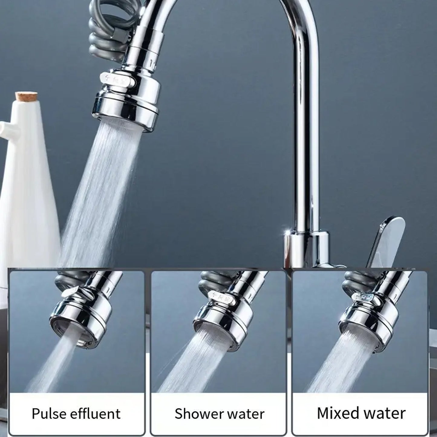 Flexible Faucet Extender – Splash-Free, 360° Rotatable Design