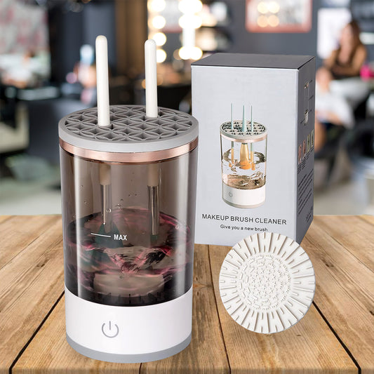 12987 Automatic Makeup Brush Cleaner Fast Electric Brush Cleaner Hand Free Machine Super Clean Brush Washer Brushes Organizer Tool (1 Pc) Default Title - Anthro Bazaar