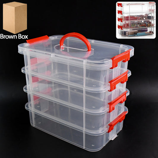 Transparent Multipurpose Plastic Storage Box [4-layer]