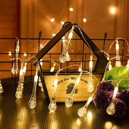 CrystalGlow™ LED Water Drop String Lights